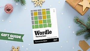 Wordle派对游戏盒子上的节日背景。